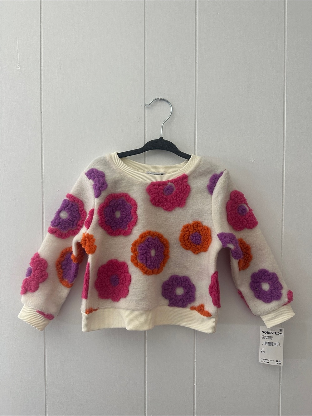 Flapdoodles Cream & Floral Sweater
